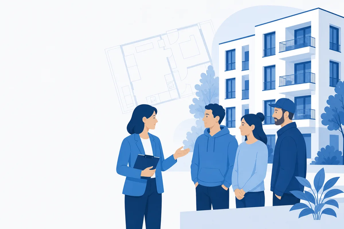 Illustration zur Zusammenarbeit mit sozialen Trägern